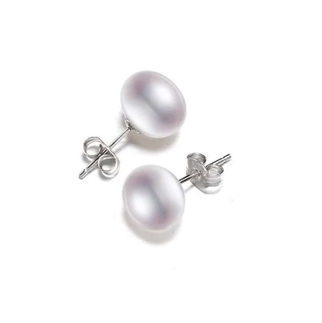 Natural Freshwater Pearl Silver Stud Earring