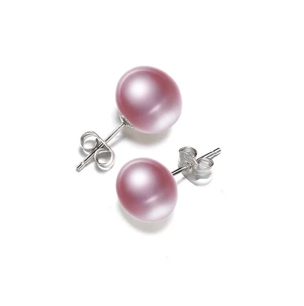 Natural Freshwater Pearl Silver Stud Earring