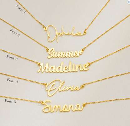 18k Gold Personalised Name Necklace